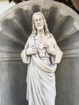 Herz-Jesu-Statue im Oratorium, voll aus Stein, schönes Aussehen